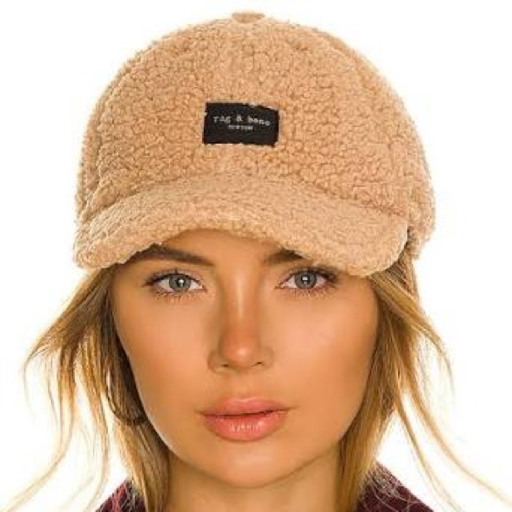 rag & bone Addison Faux Shearling Baseball Cap